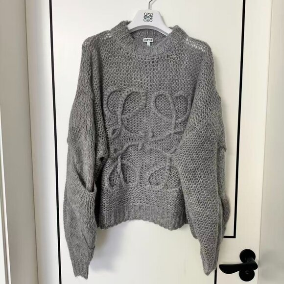 Loewe Anagram open-knit mohair-blend sweater - Picture 5 of 13